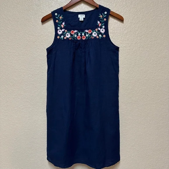 J. Crew | Dresses | J Crew Navy Blue Linen Blend Floral Embroidered Shift Dress Size Xs Lined | Poshmark J. Crew | Dresses | J Crew Navy Blue Linen Blend Floral Embroidered Shift Dress Size Xs Lined | Poshmark